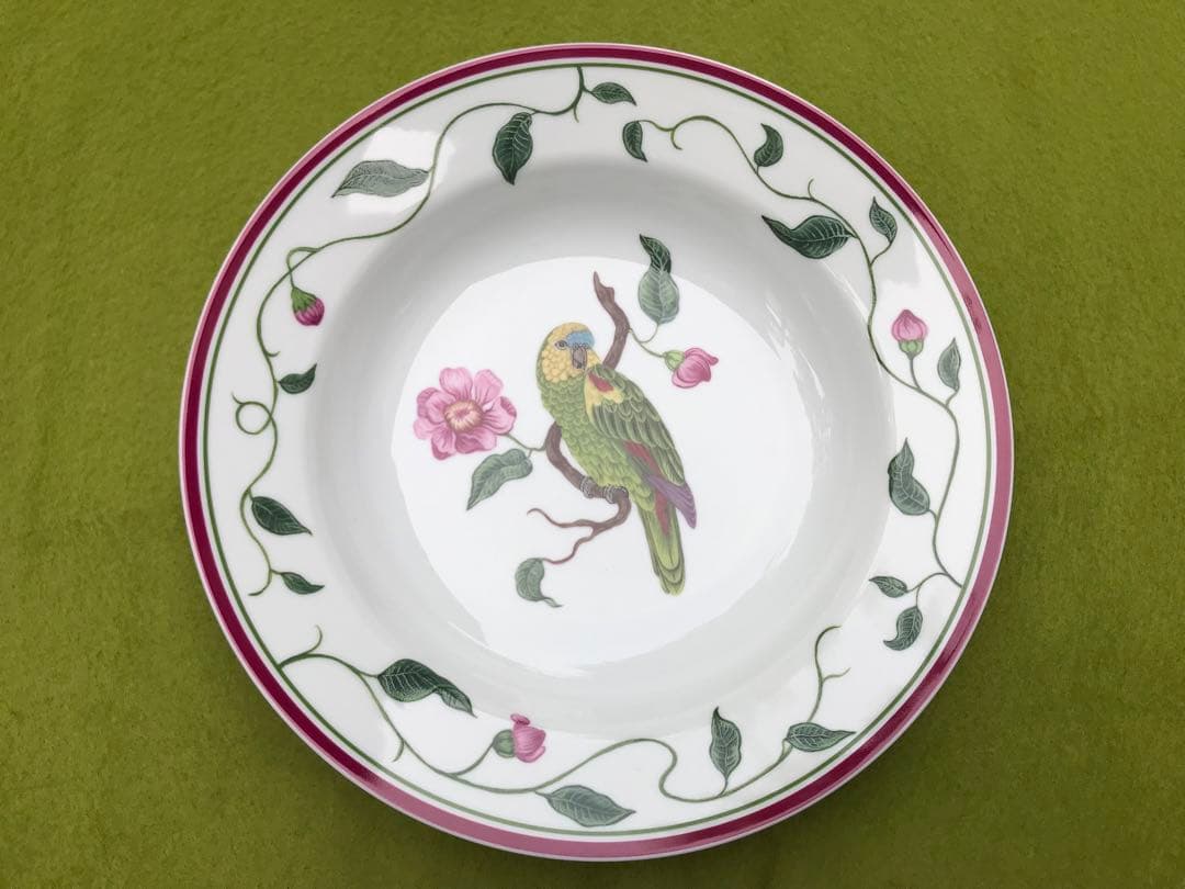 未使用リンチェイス　パロッツオブパラダイス　プレートセット　鳥　オウム　スープ皿
