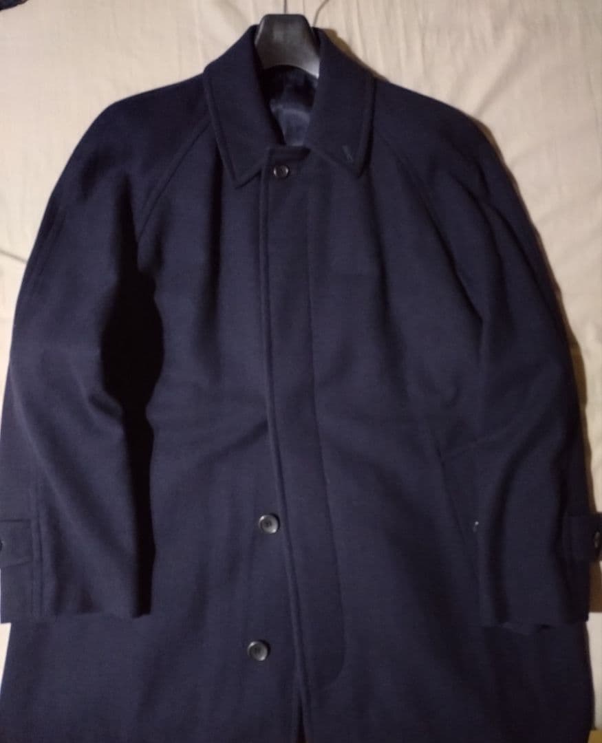 HACKETT LONDONバルマカーンコートウールネイビーステンカラーコート