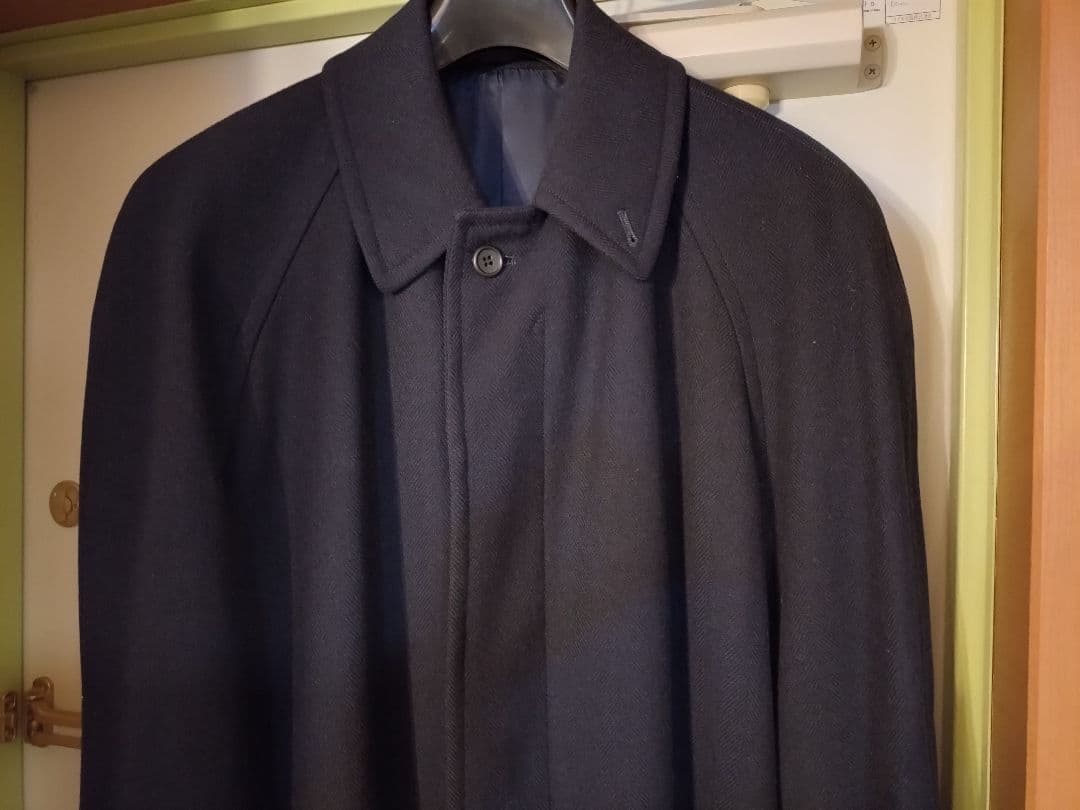 HACKETT LONDONバルマカーンコートウールネイビーステンカラーコート