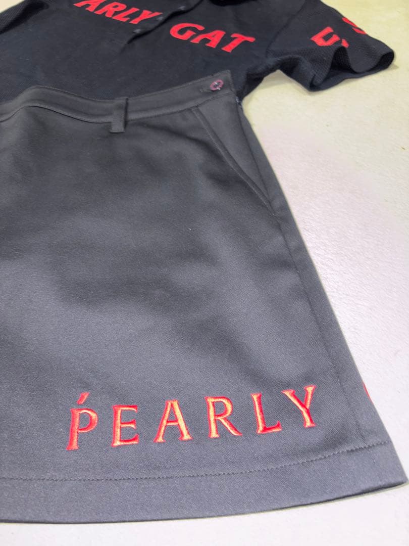 （超美品）パーリーゲイツ、メゾンロゴシリーズ、セットアップ、サイズ上0、下1