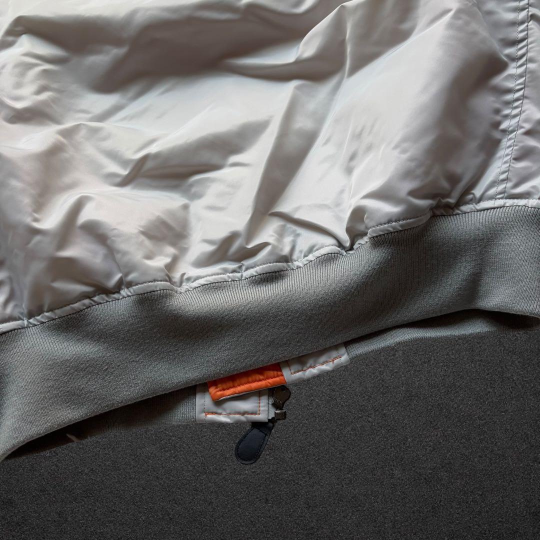 極美品XL✨ BEAMS MA-1 リラックスフィット 中綿ジャケット シルバー