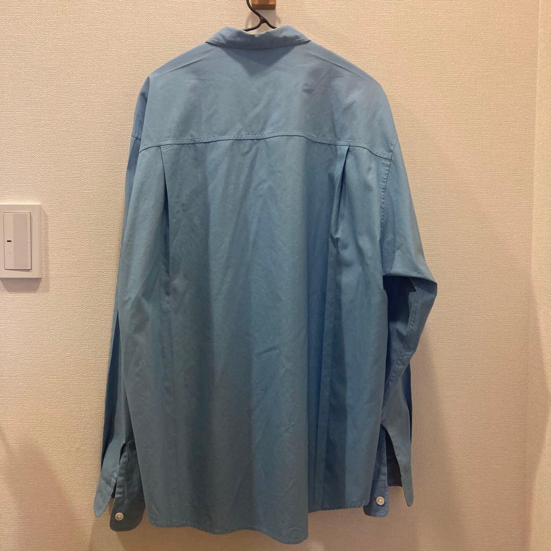 オーラリー　WASHED FINX TWILL BIG SHIRTS