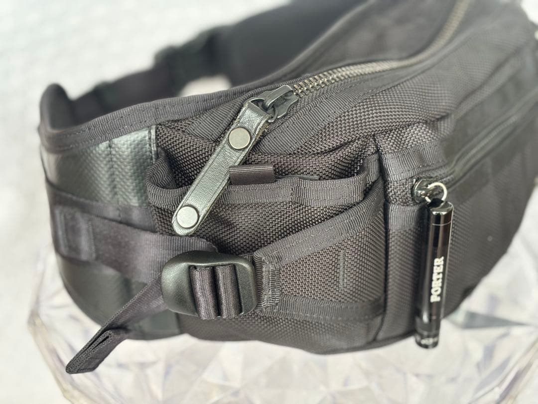PORTER HEAT ウエストバッグ クロスバッグ 黒 吉田カバン