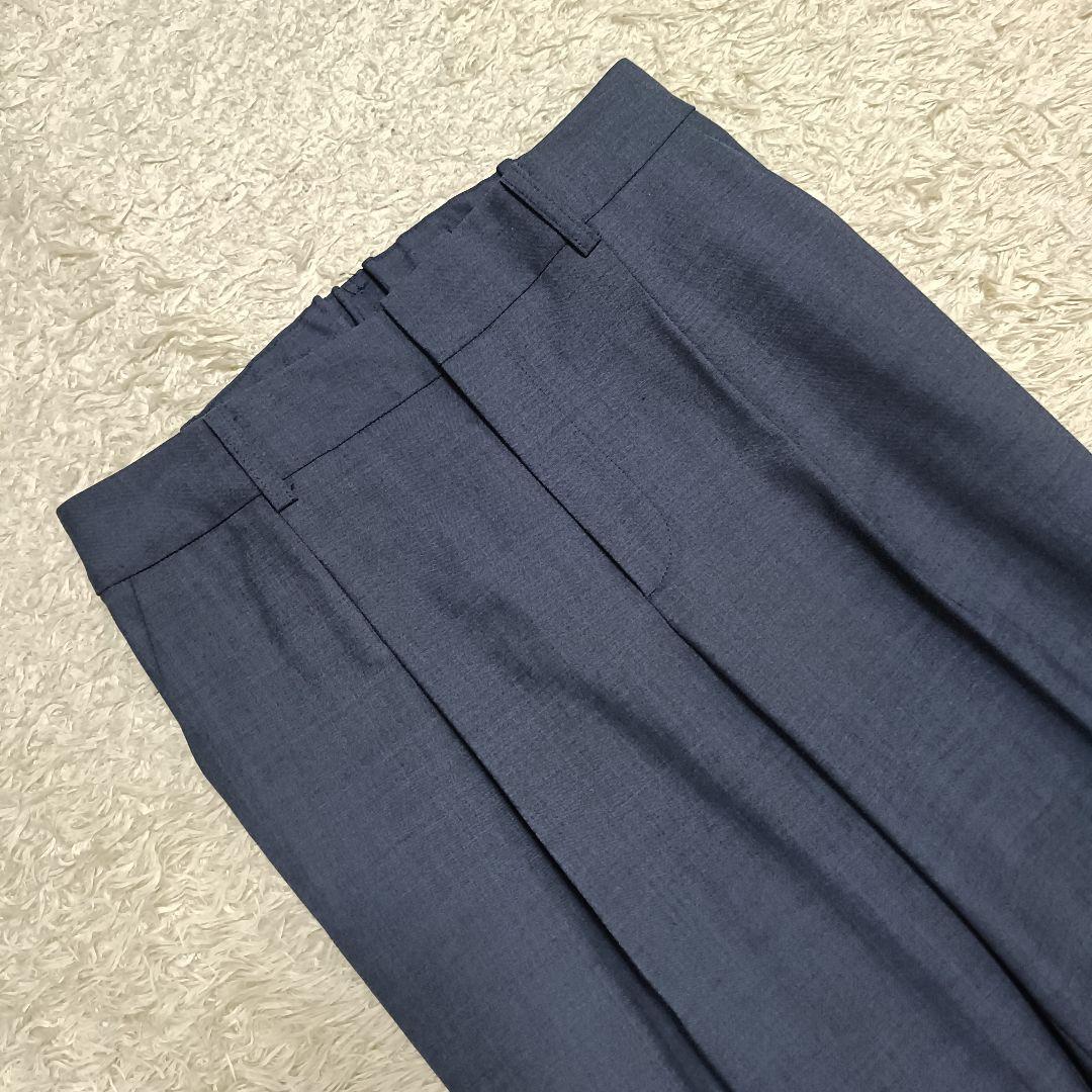 【美品】グリーンレーベルリラクシング カチリラ ノーラペル パンツスーツ 38