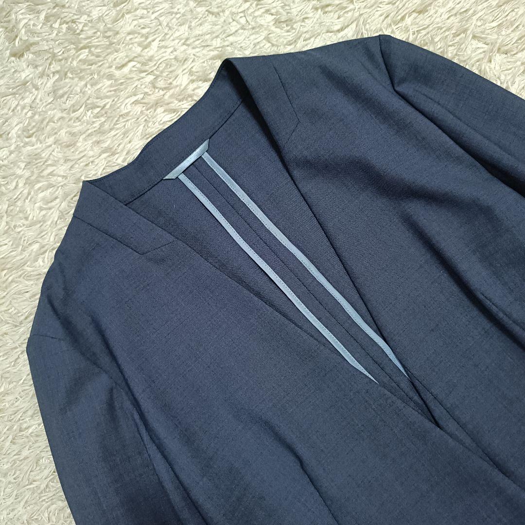 【美品】グリーンレーベルリラクシング カチリラ ノーラペル パンツスーツ 38