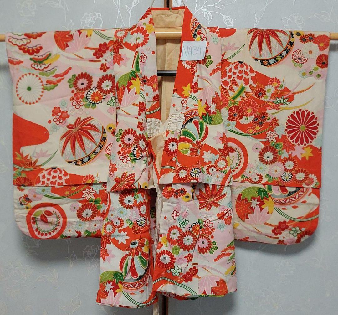 NA341アンティーク子供着物正絹七五三着丈66センチ裄丈39センチ