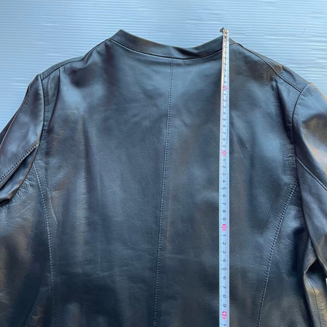 新品　23区　レザージャケット　羊革　ラムレザー　黒　ブラック　48