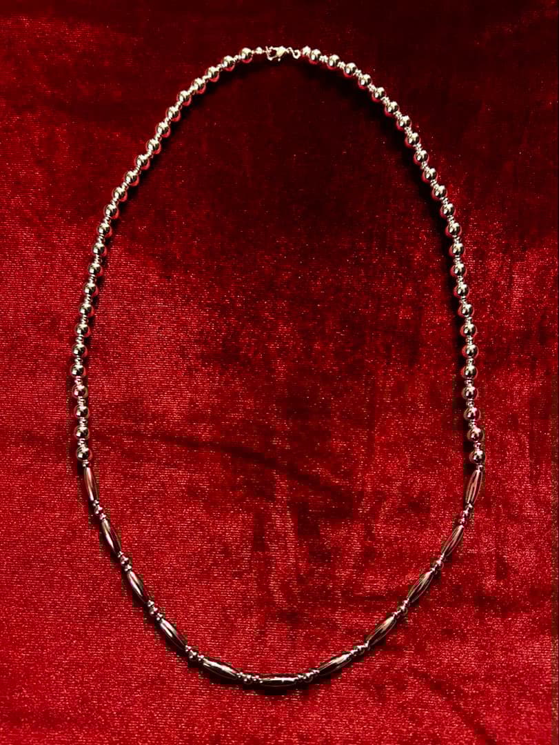 十*三様 ナバホパールネックレス　ビンテージインディアンジュエリー　シルバー中空