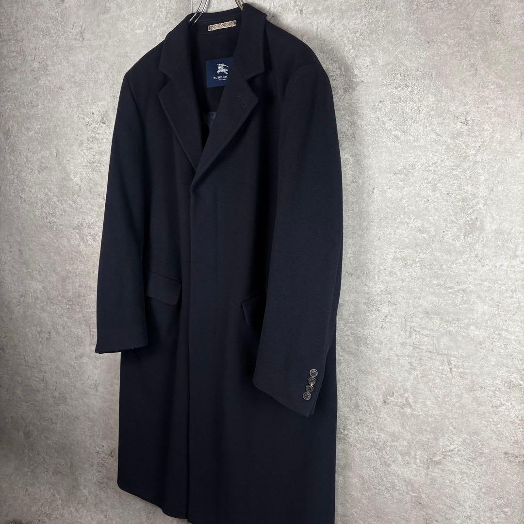 バーバリーロンドン　カシミヤ　BURBERRY バルマカーン　コート　48 紺色