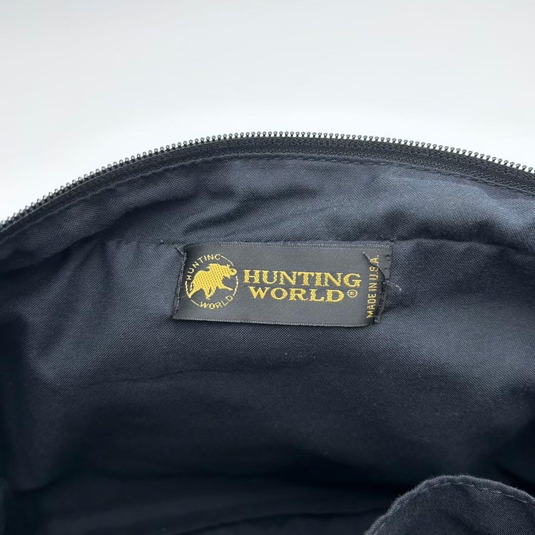 【希少】 ハンティングワールド ショルダーバック　デニム レザー 青