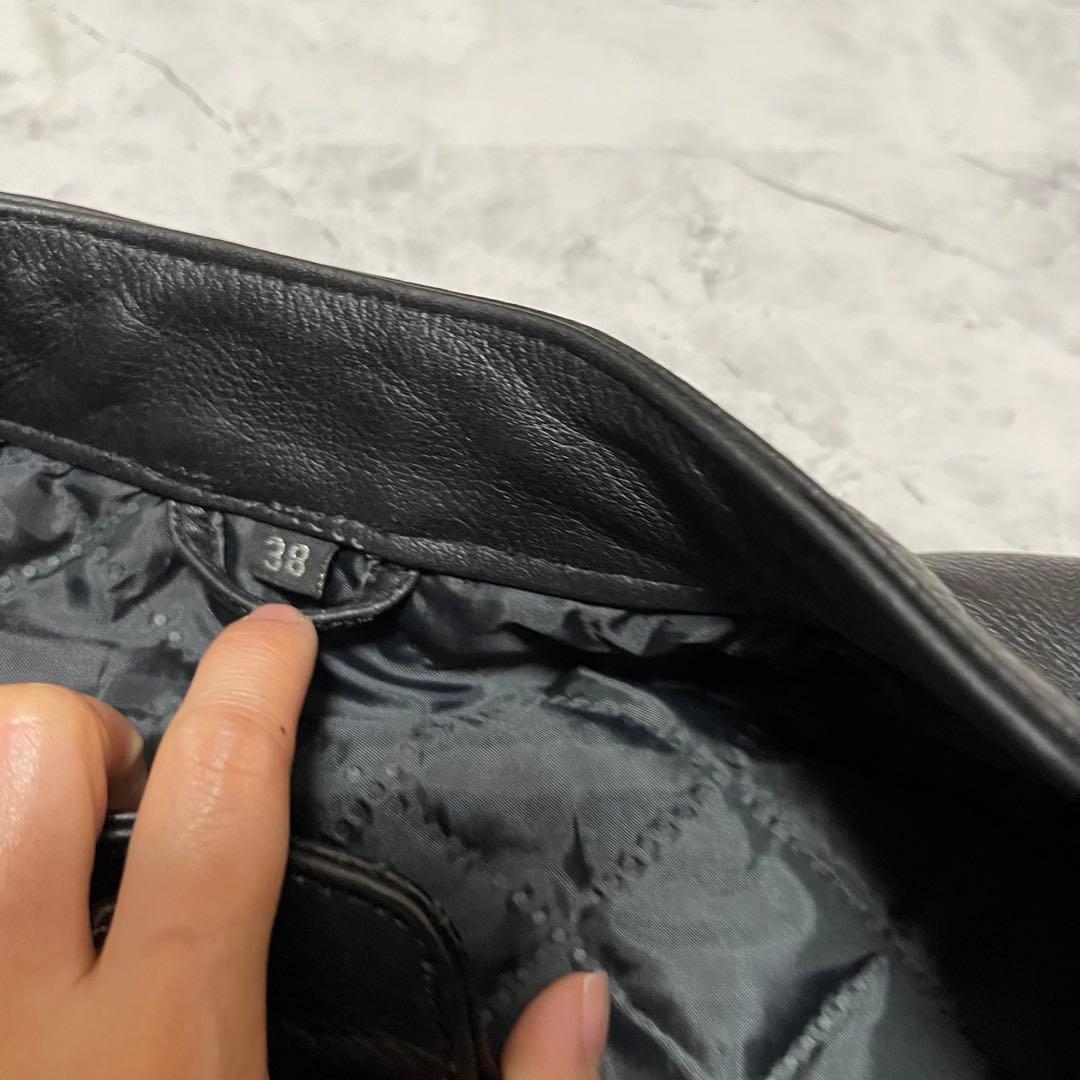 良品 FREEDOM 水牛革 レザー ジャケット シングル ライダース