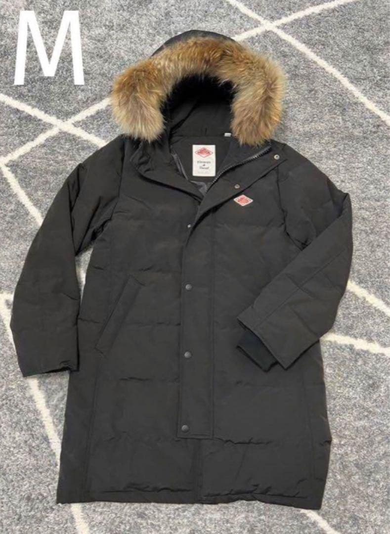 新品 Dantonダントン ファー付き ロングダウンジャケット　ブラック38M