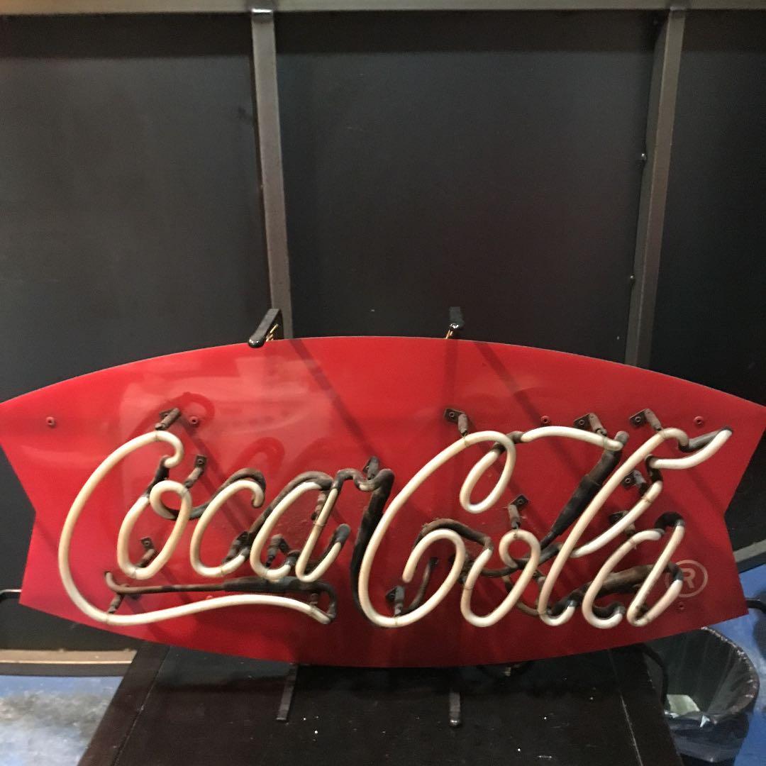 コカ　コーラ　ネオンサイン　オマケ付き