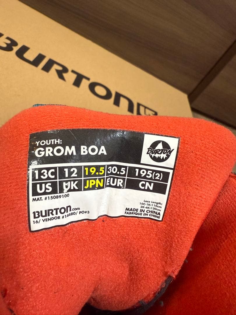 BURTON スノーボードセット 100cm ブーツ19.5cm ジュニア