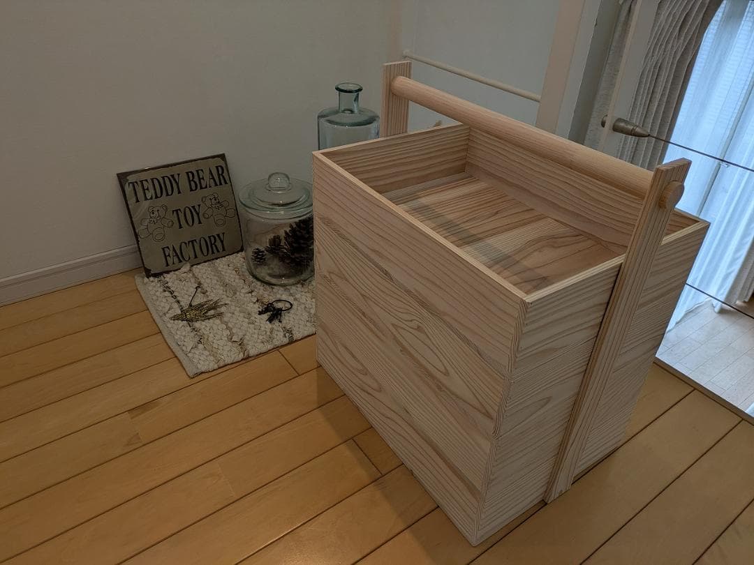 ★送料無料★サイズ変更可能★A3木製4段おかもち書類ケース/無垢材ナチュラル