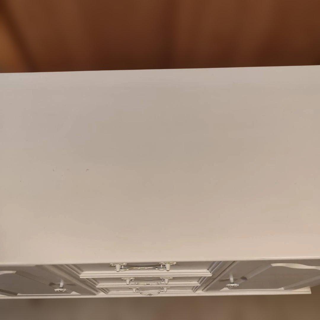 リュバンシュ ロココ アンティーク風 キー付 ホワイト洋服ダンス キャビネット