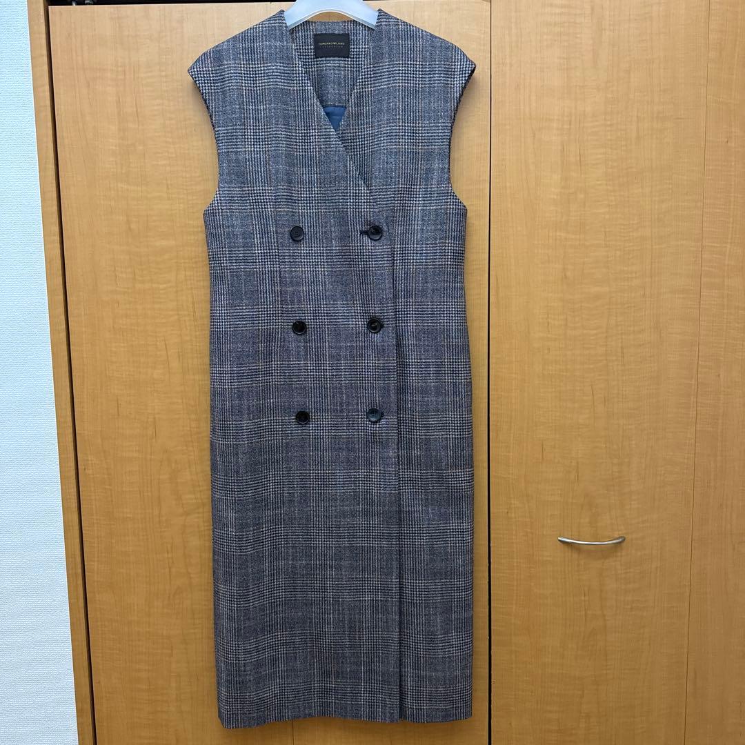 SILK AIR GLEN CHECK ジレワンピース TOMORROWLAND