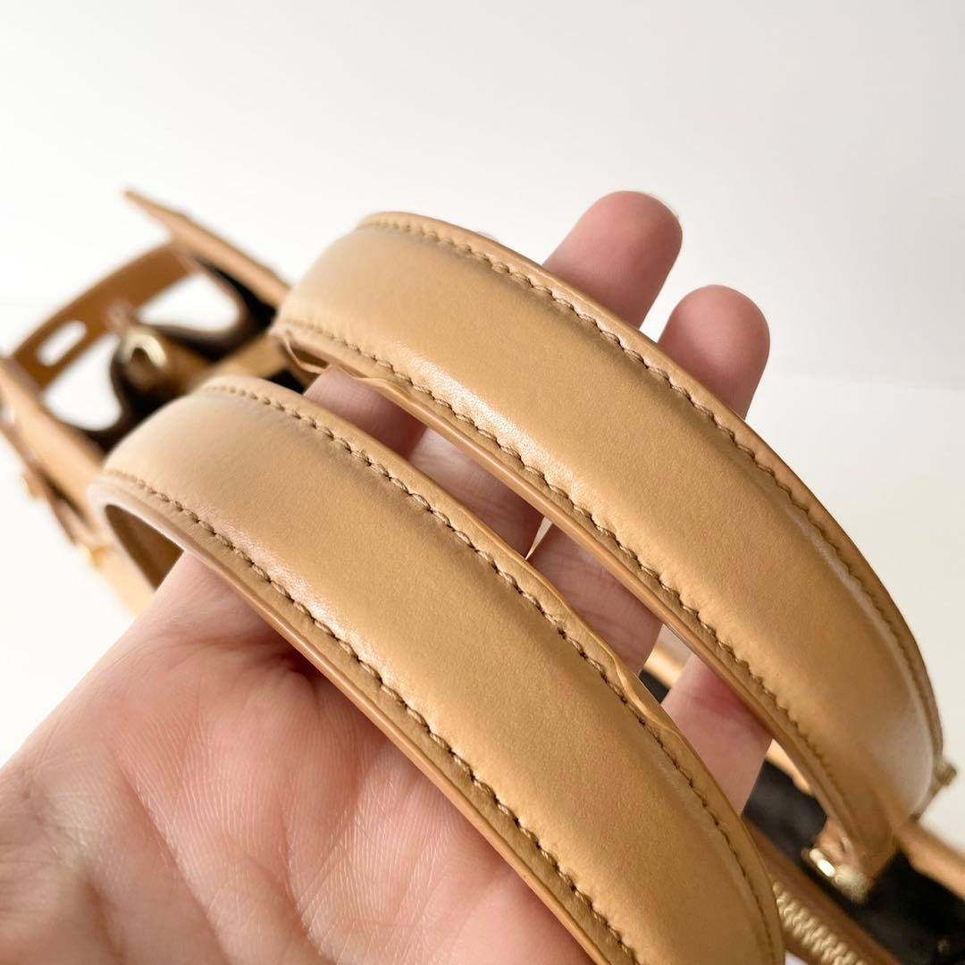 【極美品】FURLA 2way トートバッグ LADY M オーストリッチ調