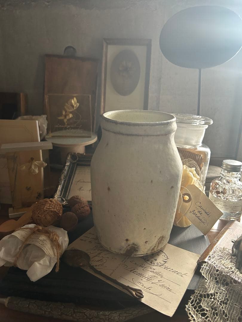 平野日奈子 粉引き カトラリー入れ 花瓶