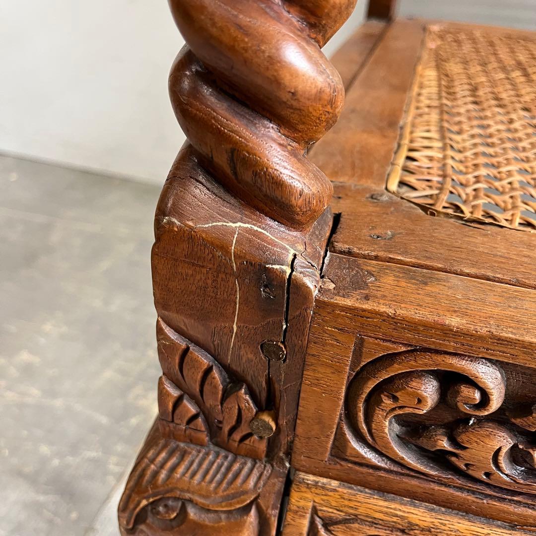 アンティーク チェア ラタン シート z439