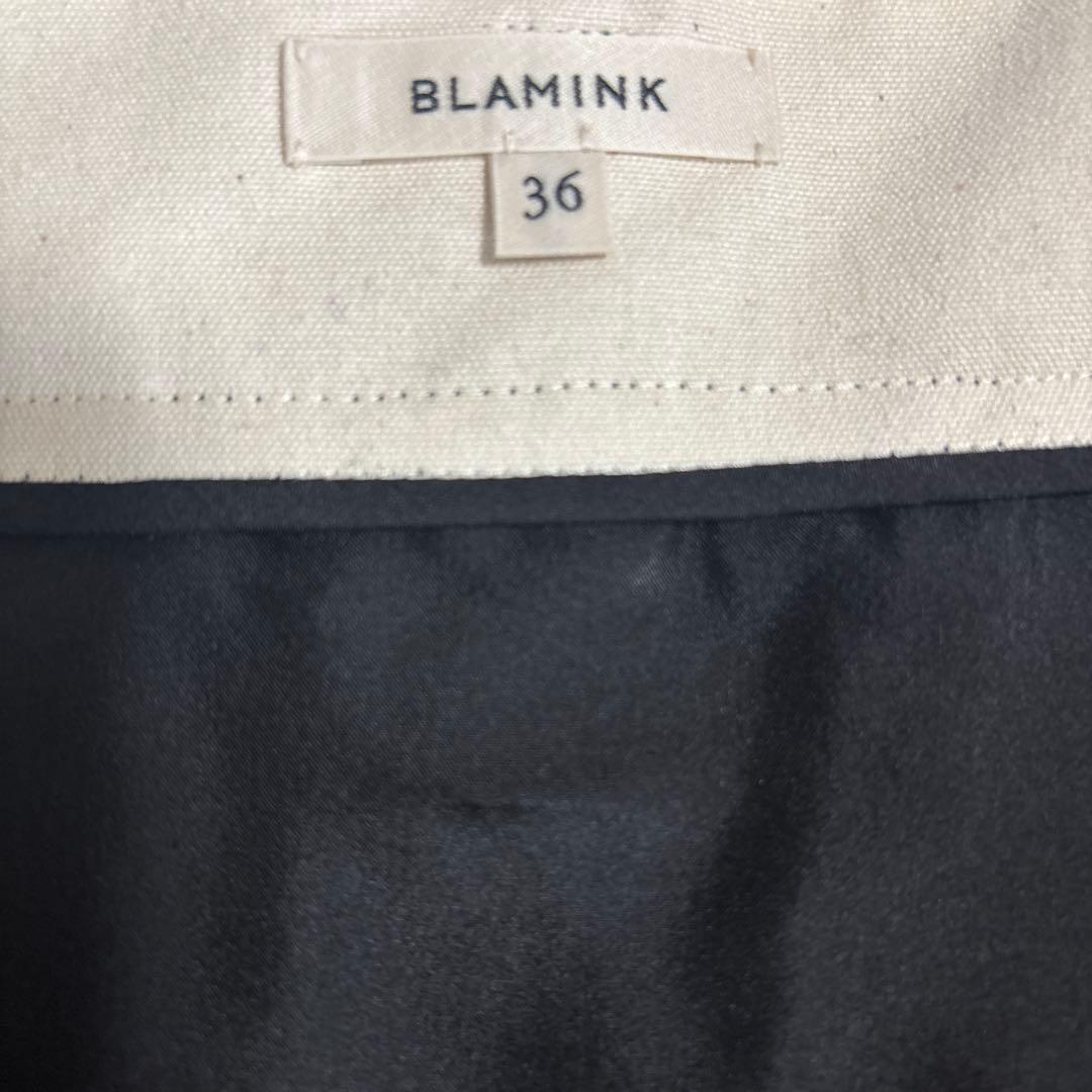 BLAMINK コーデュロイ バックポケット スカート 黒 36