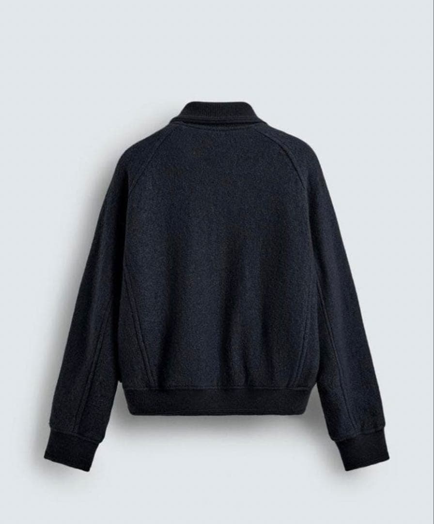 zara ザラ リブ襟切り替えジャケット M