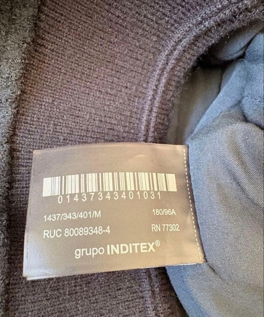 zara ザラ リブ襟切り替えジャケット M