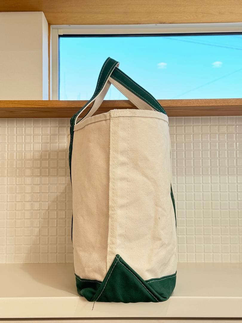 【美品】大人気 エルエルビーン トートバッグ ボートアンドトート L グリーン