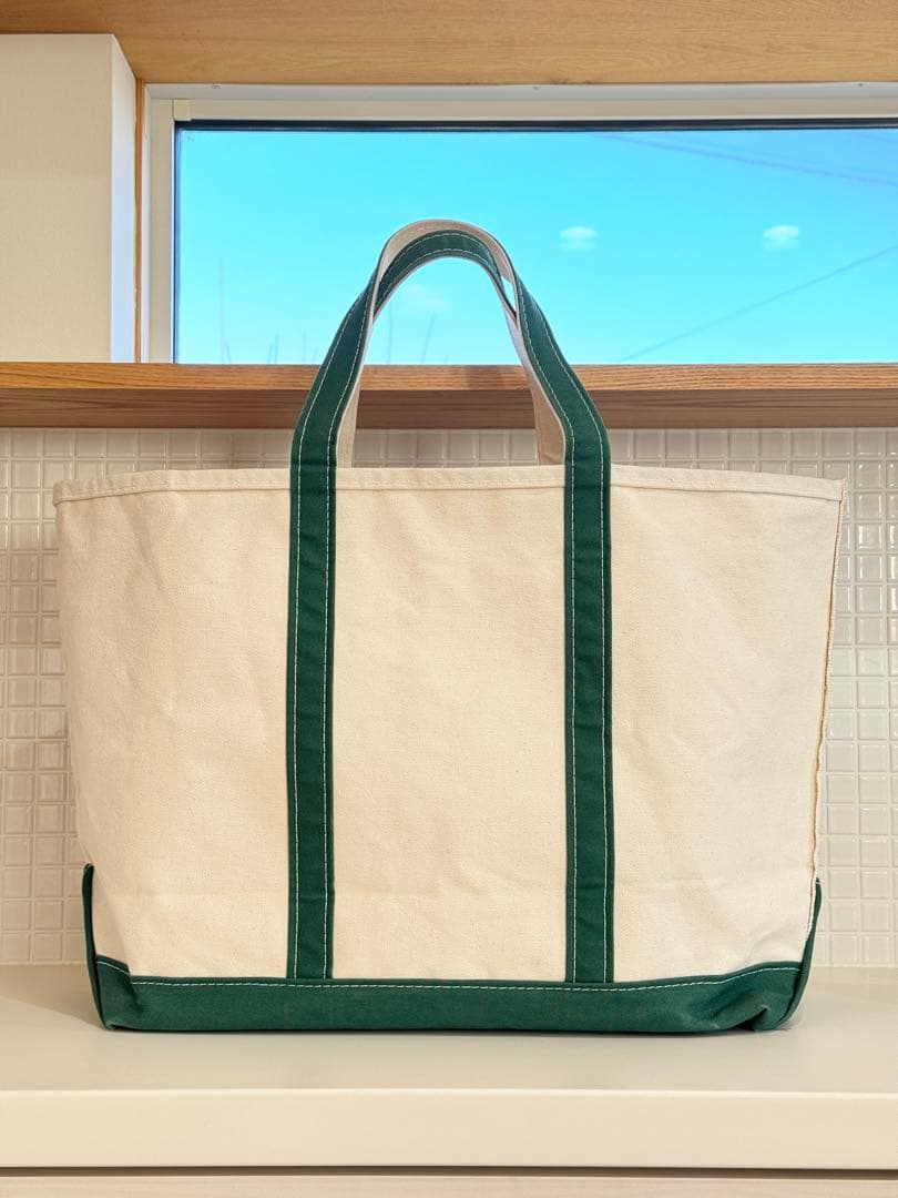 【美品】大人気 エルエルビーン トートバッグ ボートアンドトート L グリーン