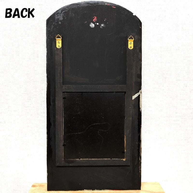 鏡 アンティーク 木製 ガソリン 壁掛け ウォールミラー GASOLINE 新品