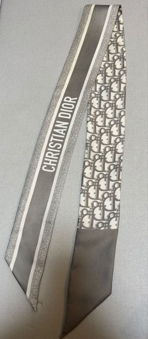 DIOR ミッツァ　グレー　スカーフ