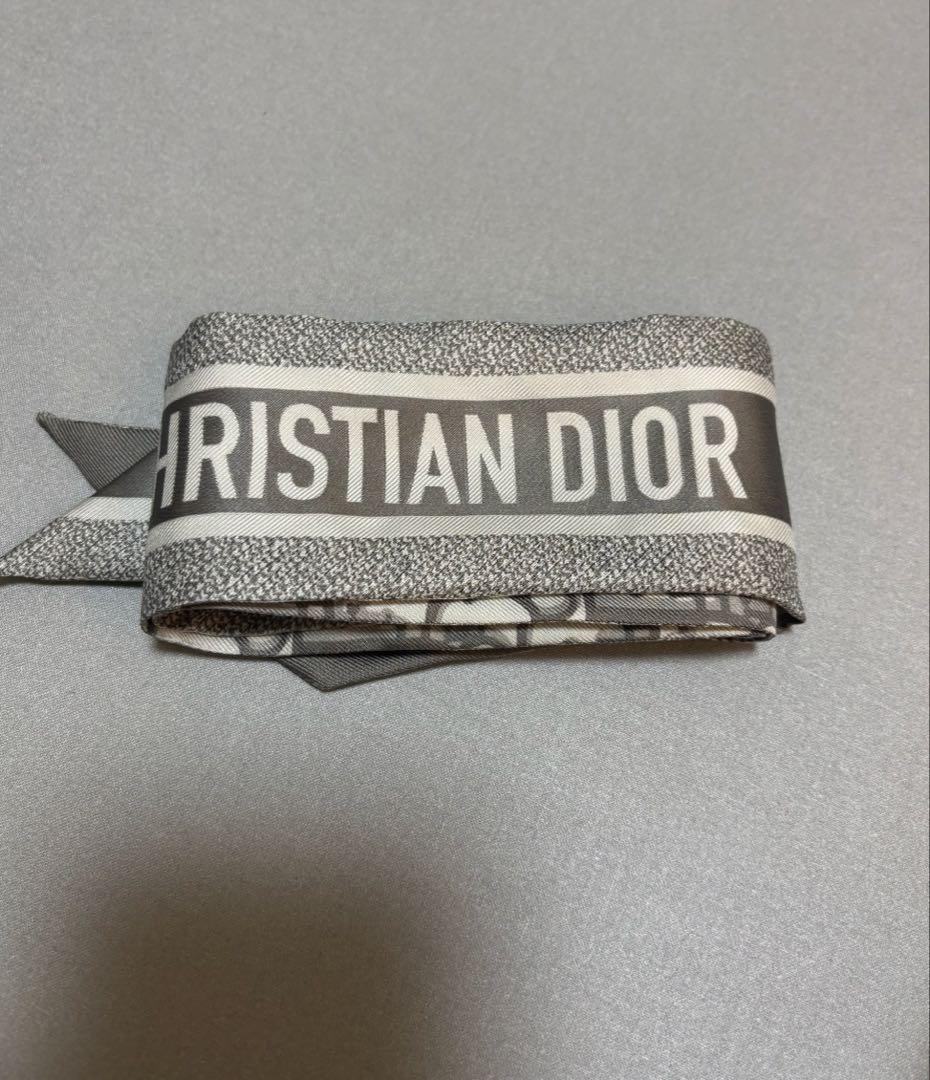 DIOR ミッツァ　グレー　スカーフ