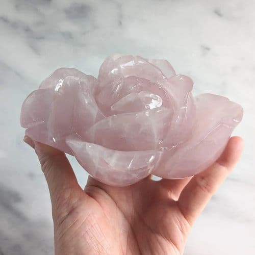 ✧ローズクォーツ ビッグローズ 薔薇 【B】✧