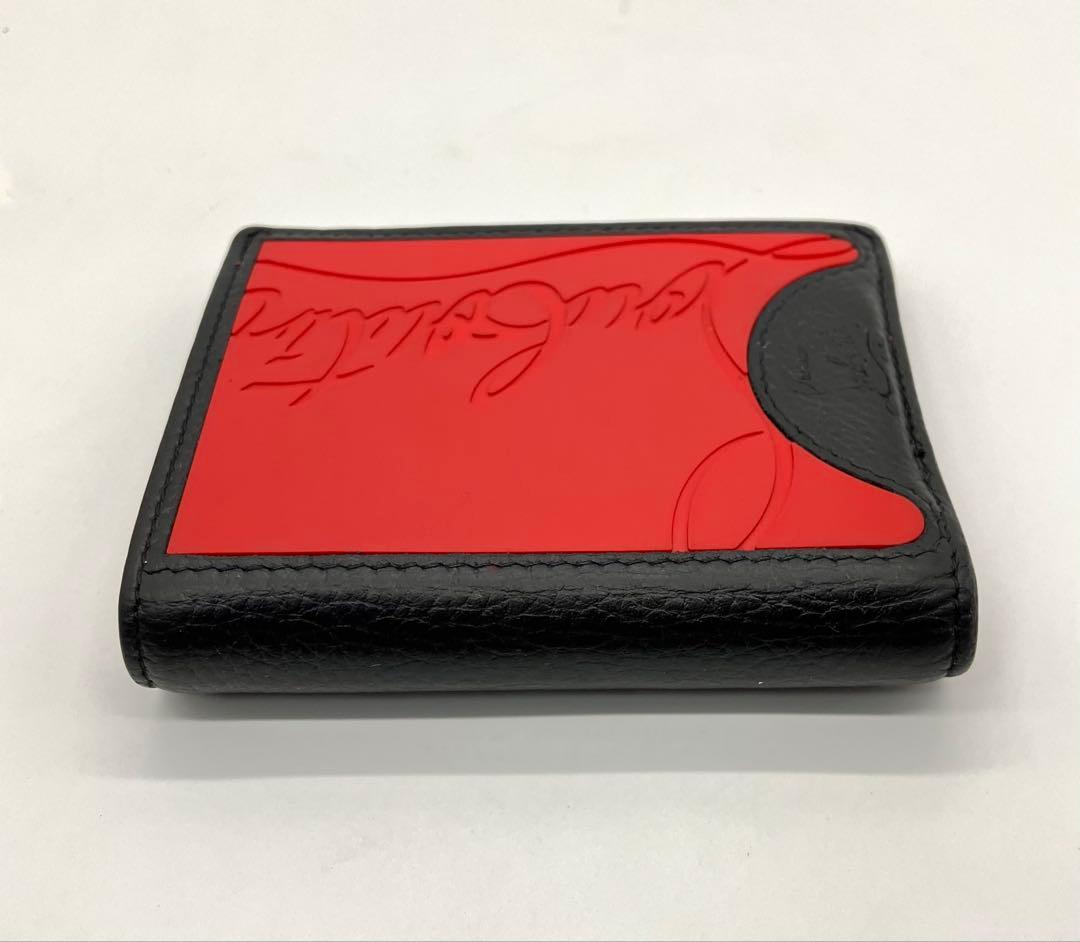 ⭐️ 美品 ルブタン ラバー コンパクトウォレット 二つ折り財布 レッド 鑑定済