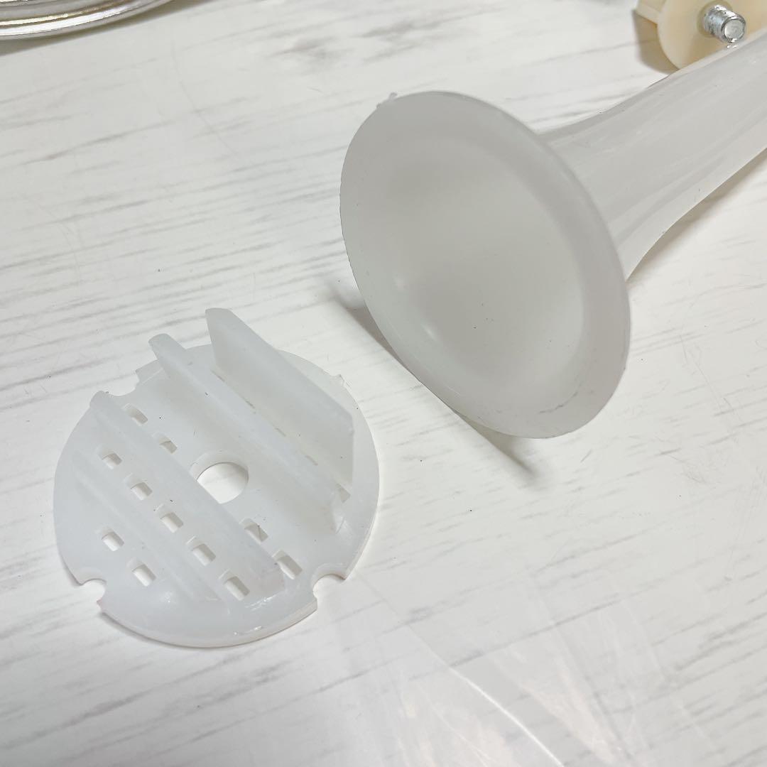 手動肉ミンサー スタッファーチューブ付き ステンレス鋼 肉グラインダー 肉挽き