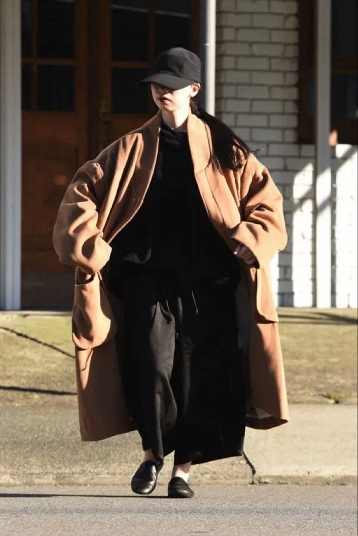 【19AW VOAAOV メルトンビッグコート キャメル】