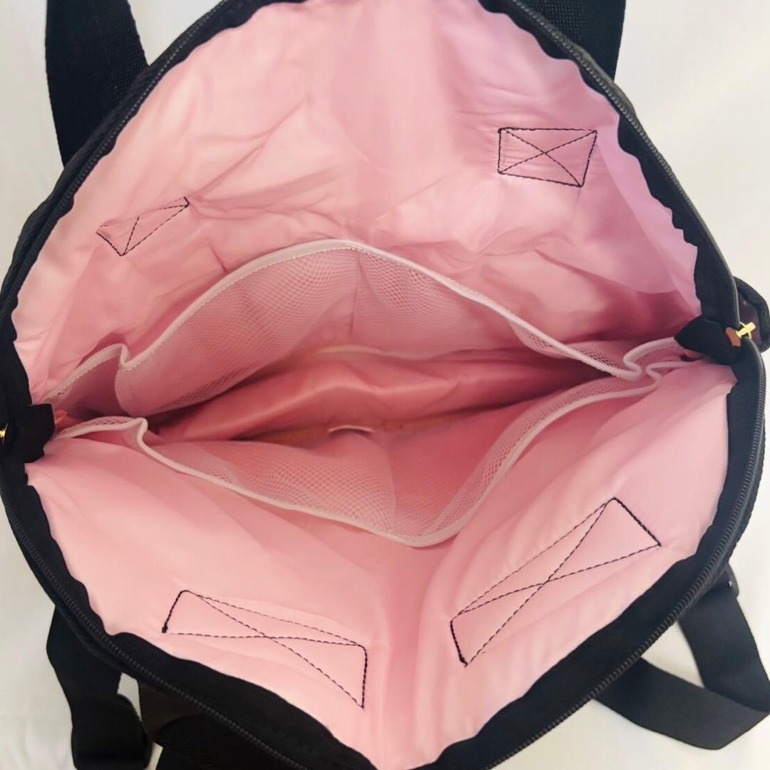 値下げ✨新品タグ付レスポートサック パフィーブロッサムズ 2way リュック 黒