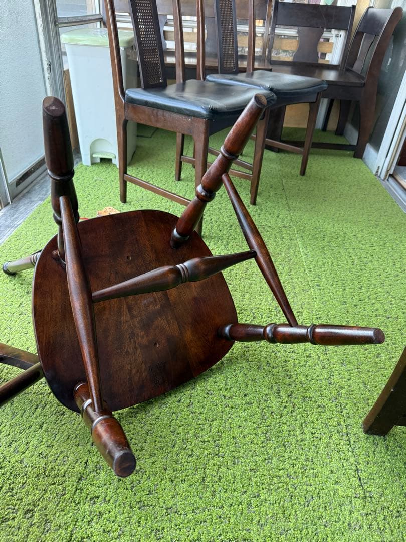 北海道民芸家具 ウィンザーチェア 2脚　無垢材 ダイニングチェア ビンテージ