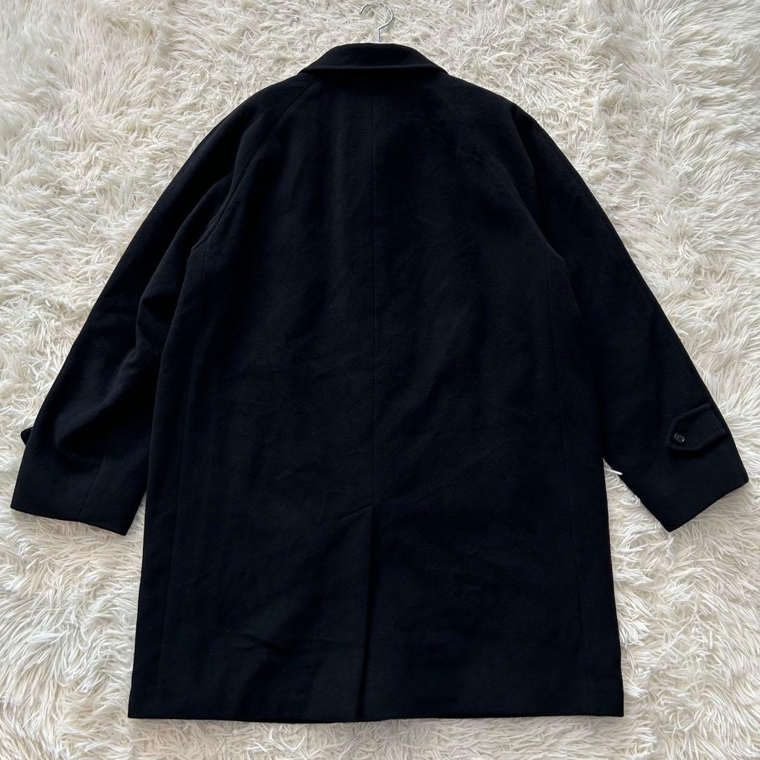 美品／L✨ バーバリーロンドン カシミヤ アンゴラ ステンカラーコート チェック