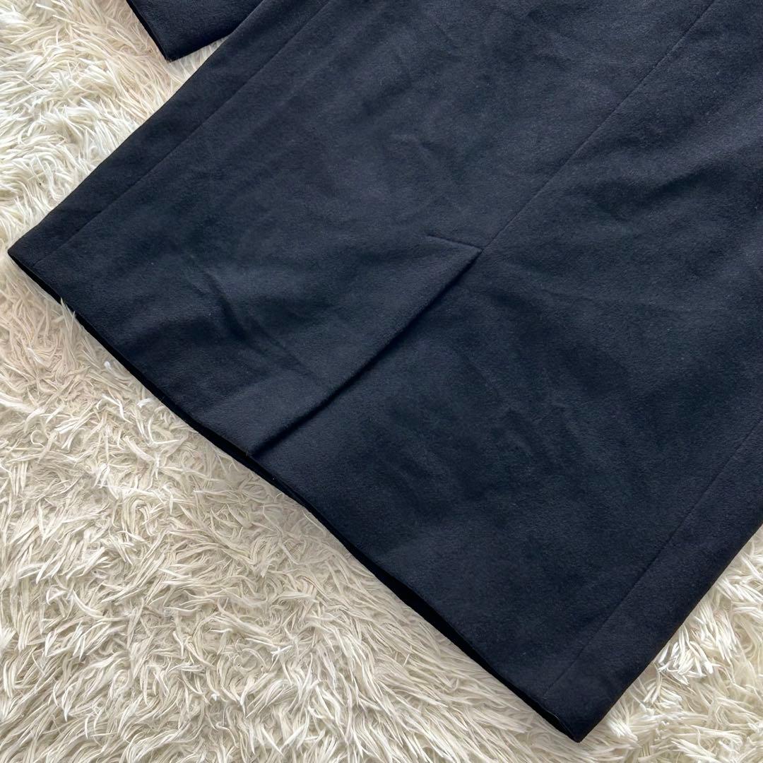 美品／L✨ バーバリーロンドン カシミヤ アンゴラ ステンカラーコート チェック