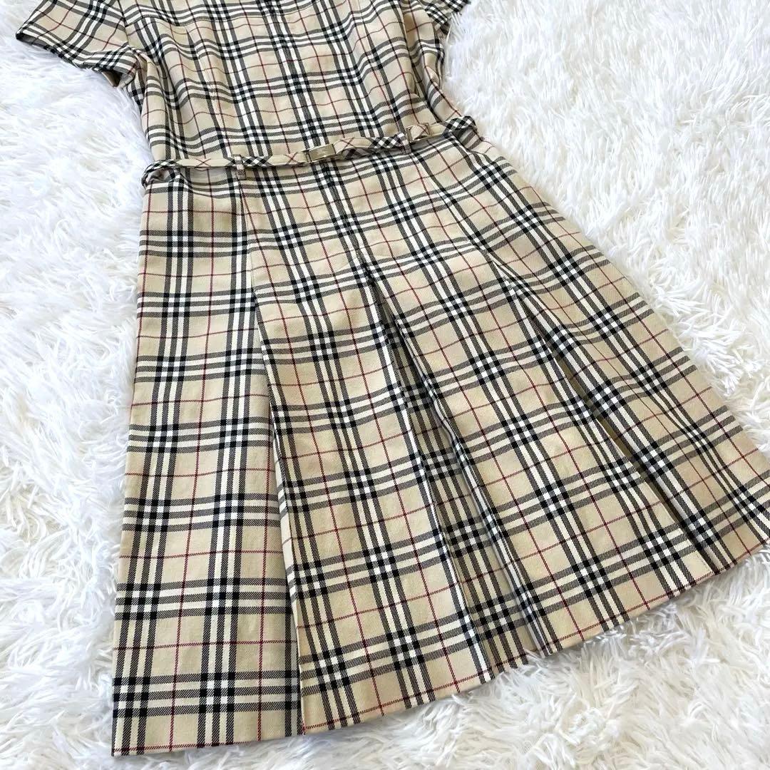 【美品】burberry ノバチェック ワンピース フレアシルエット Aライン