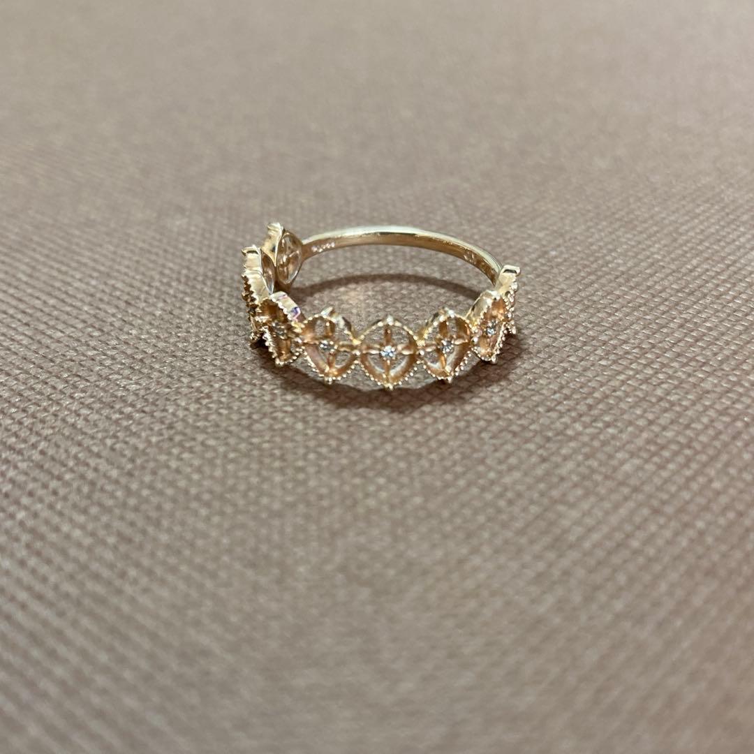 agete ダイヤ透かしリング（11号）