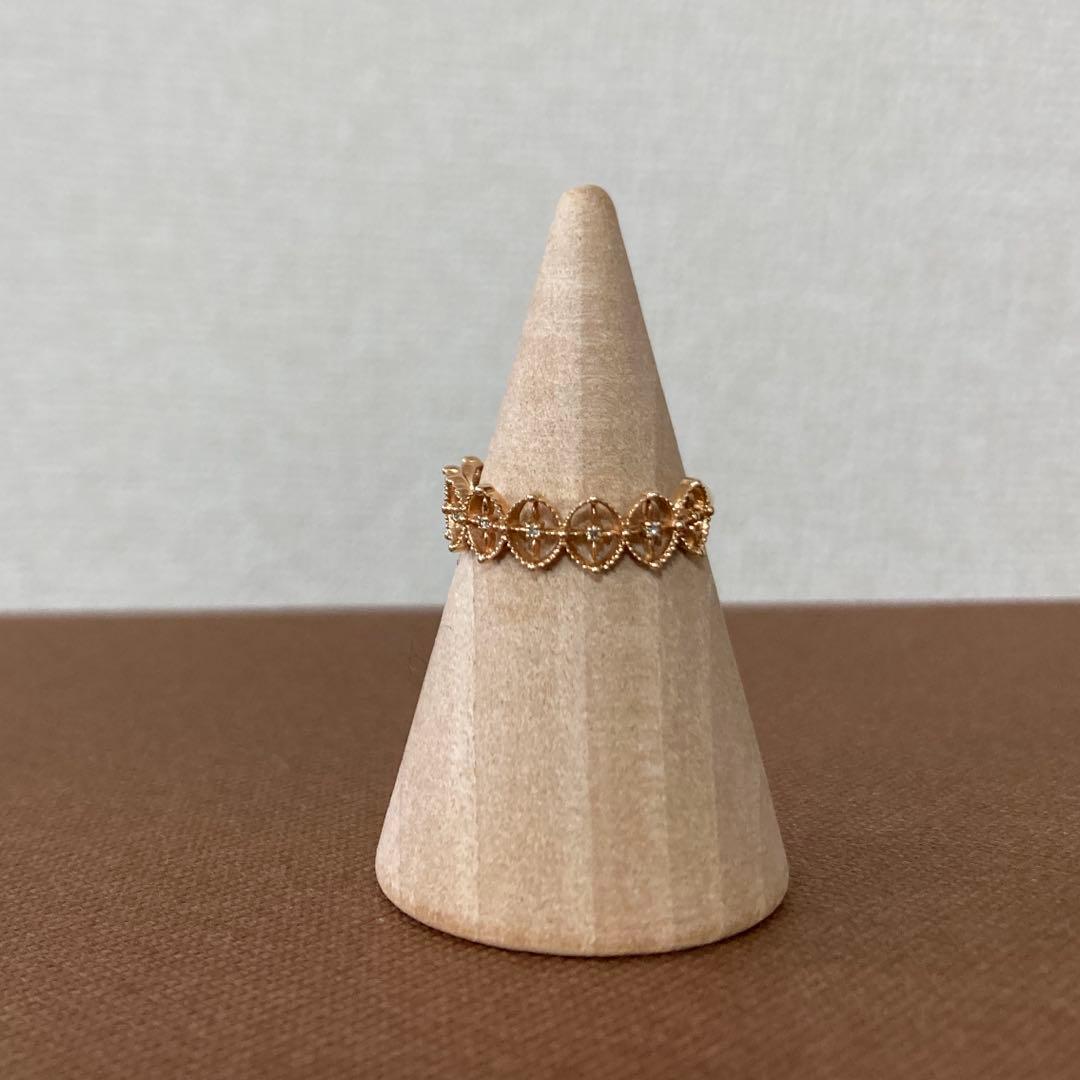 agete ダイヤ透かしリング（11号）