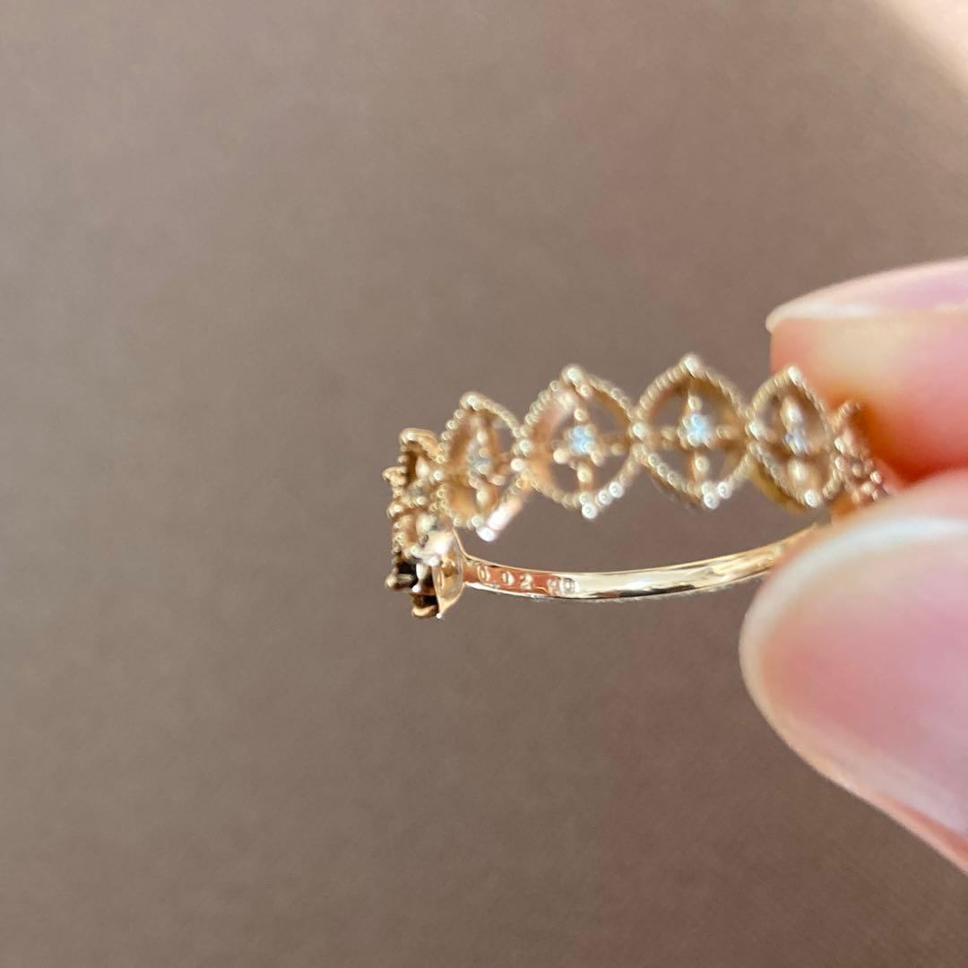 agete ダイヤ透かしリング（11号）