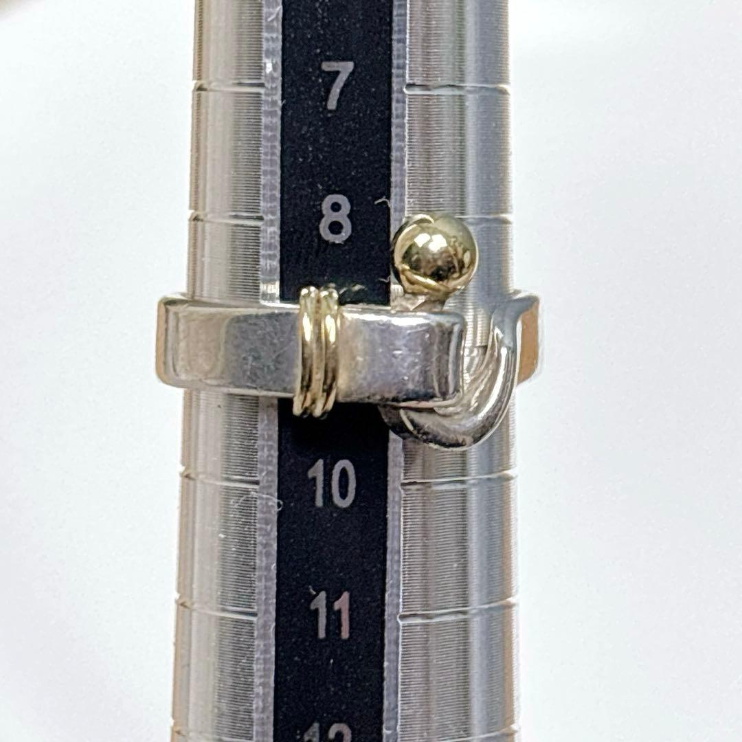 Tiffany & Co. ティファニー K18×SV925 フック&アイ 9号