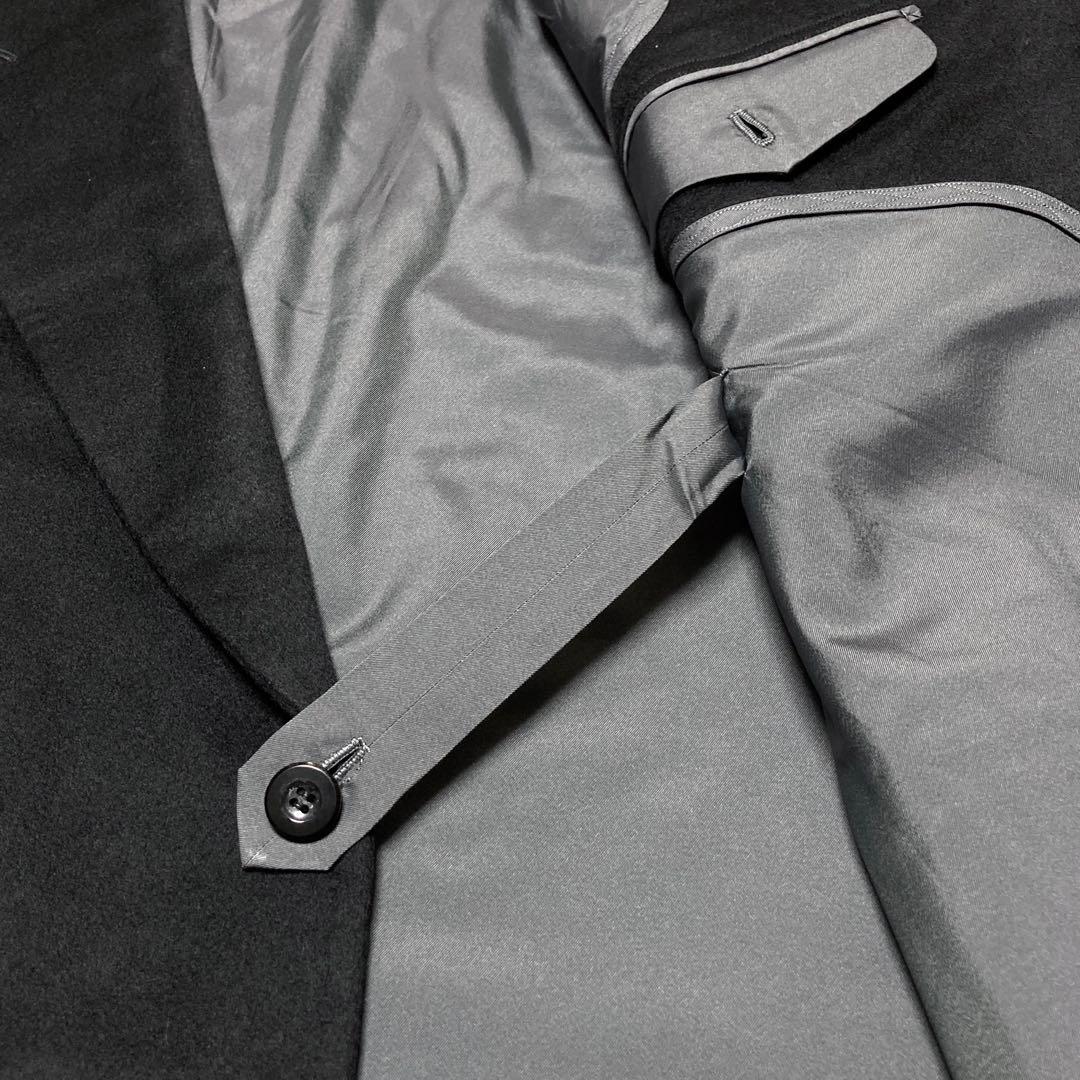 Scabal スキャバル カシミヤ100% ダブルロングコート 大きいサイズ 黒