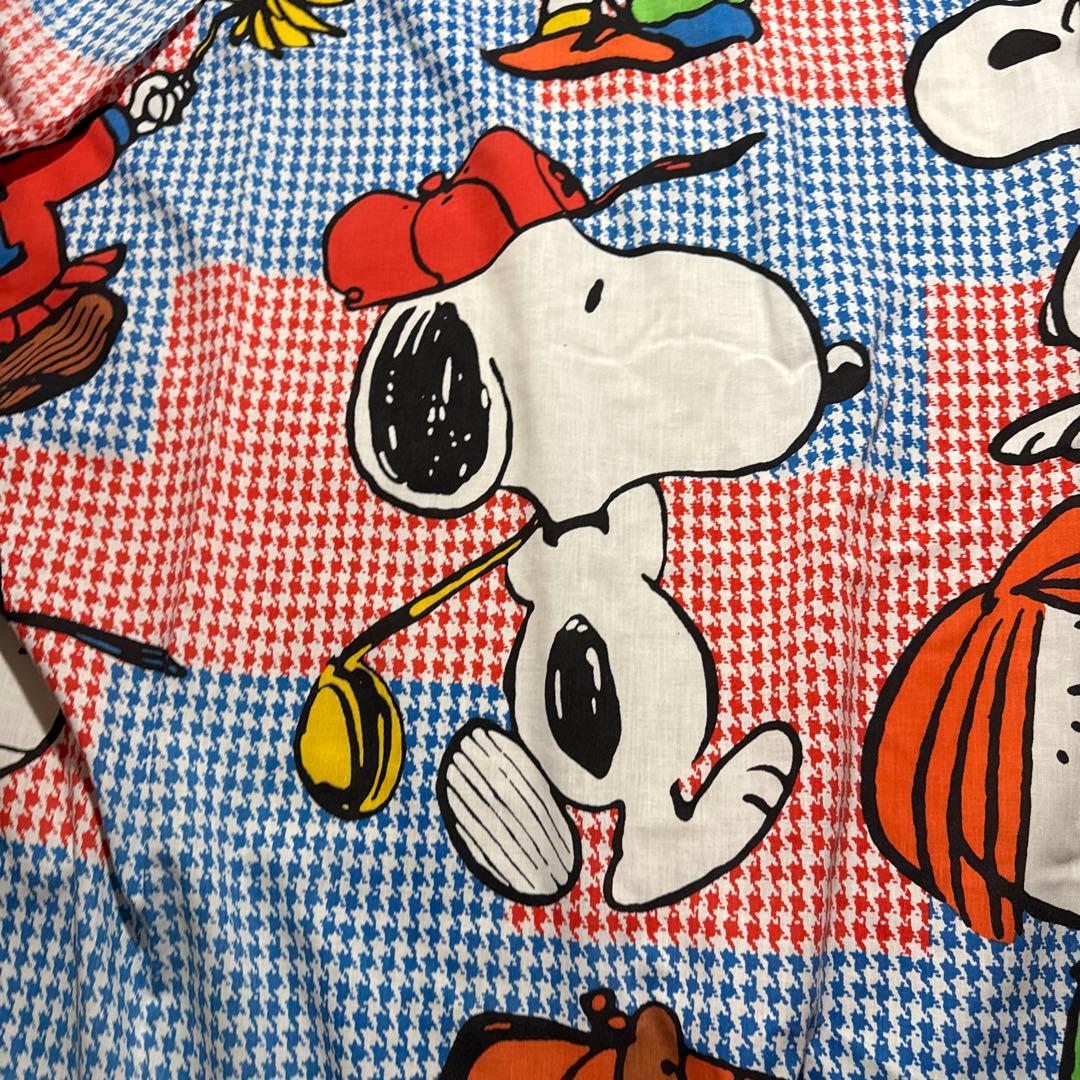 70s ピーナッツ スヌーピー ビンテージ シーツ ベットカバー キャラクター