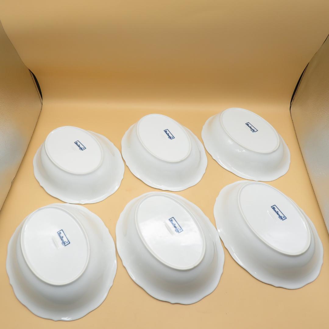 美品　ブルーダニューブ Blue Danube　オーバル　深皿　６枚