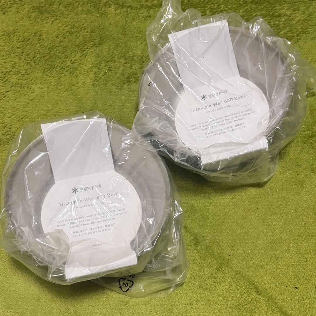 Ti-Double Wall 600 Bowl 2個セット 新品 スノーピーク