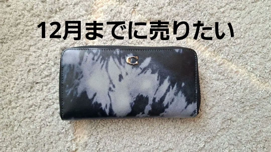 COACH アコーディオン ジップ ウォレット・タイ ダイ プリント